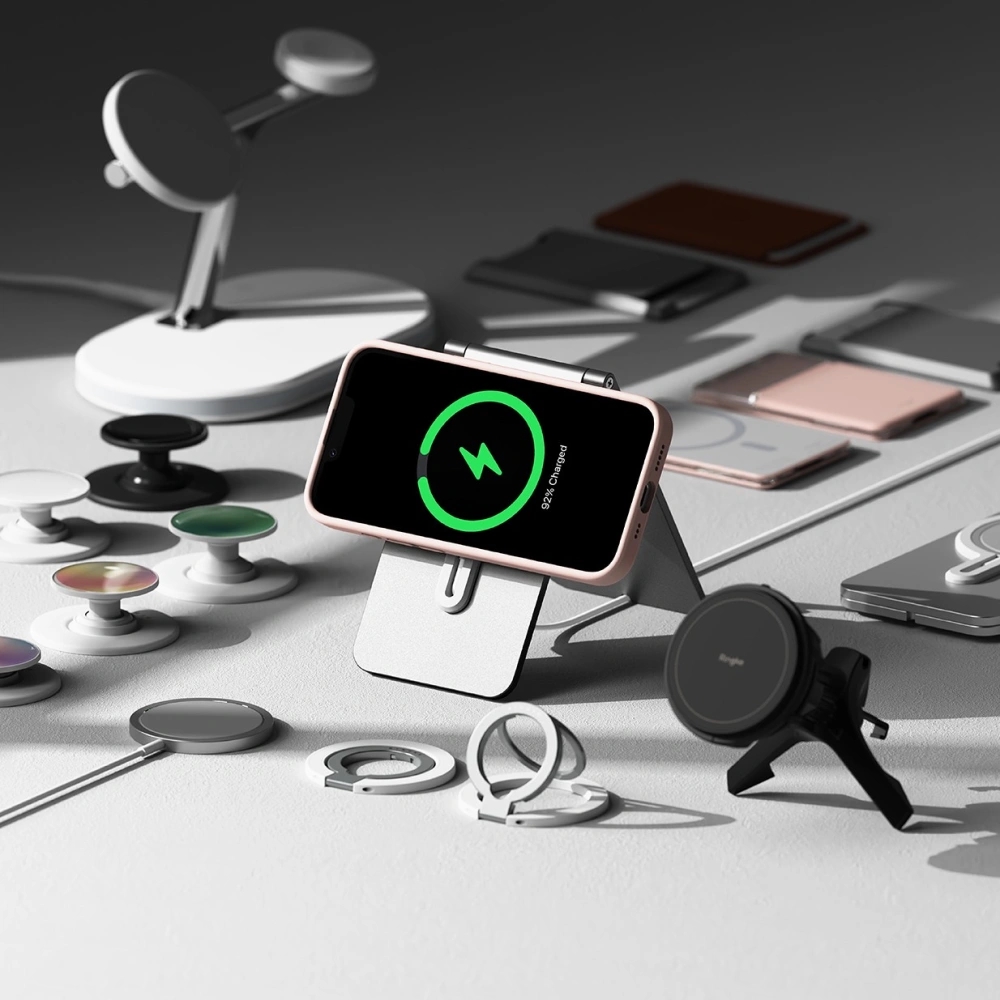 Etui Ringke Silicone Magnetic do Apple iPhone 16e, różowe